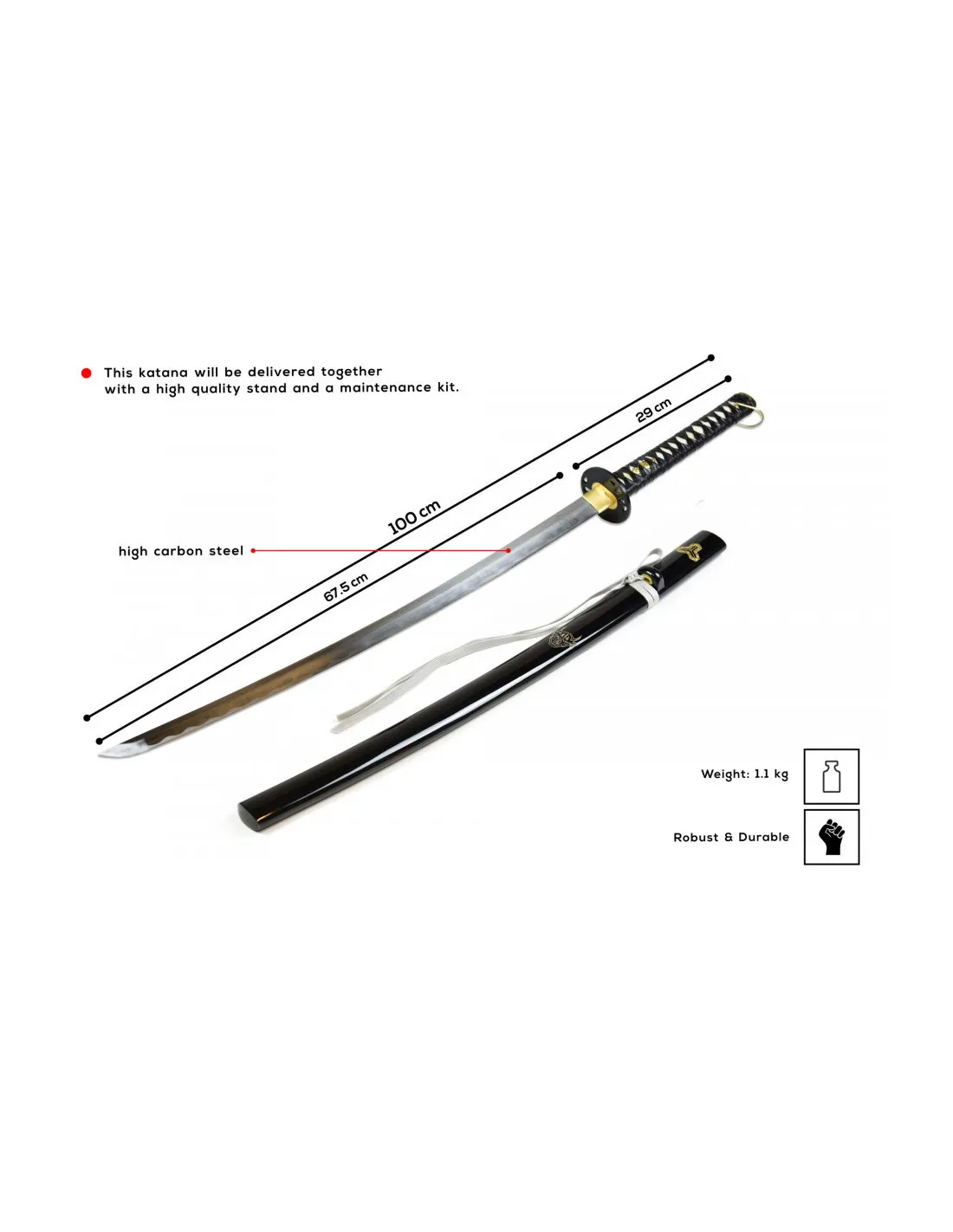 Set katana forjada a mano de Hattori Hanza de Kill Bill