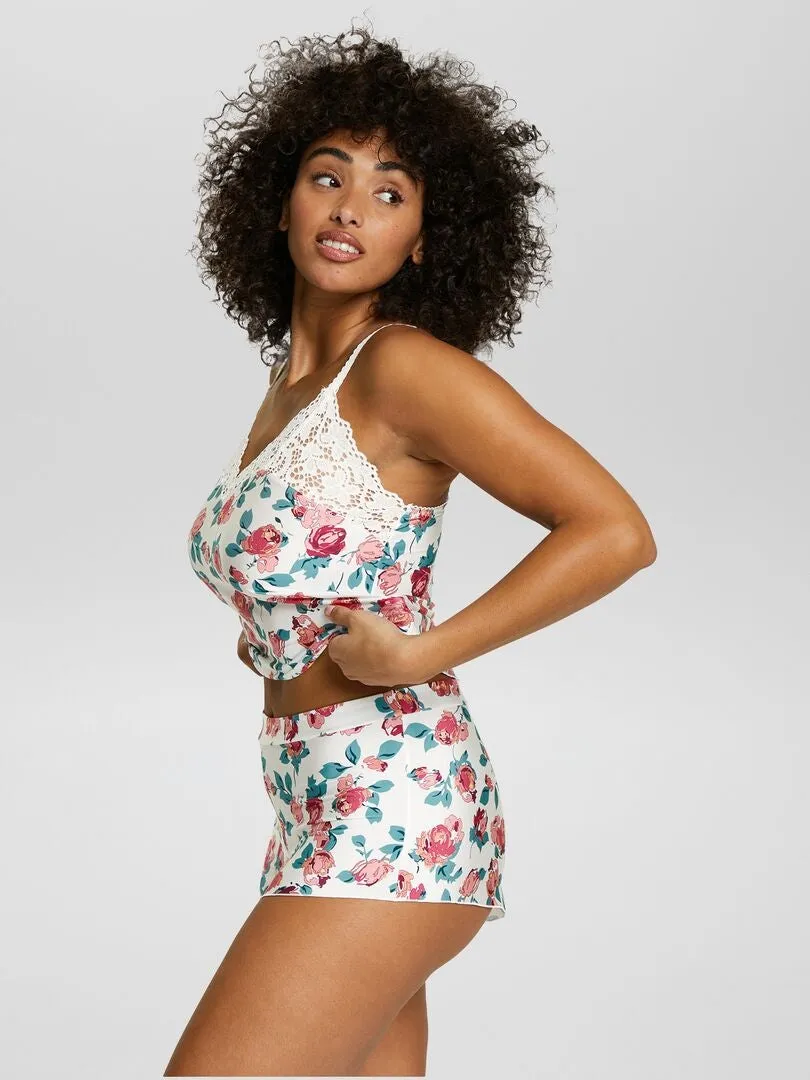 SHORT DE PIJAMA 'SANS COMPLEXE'  BLANCO
