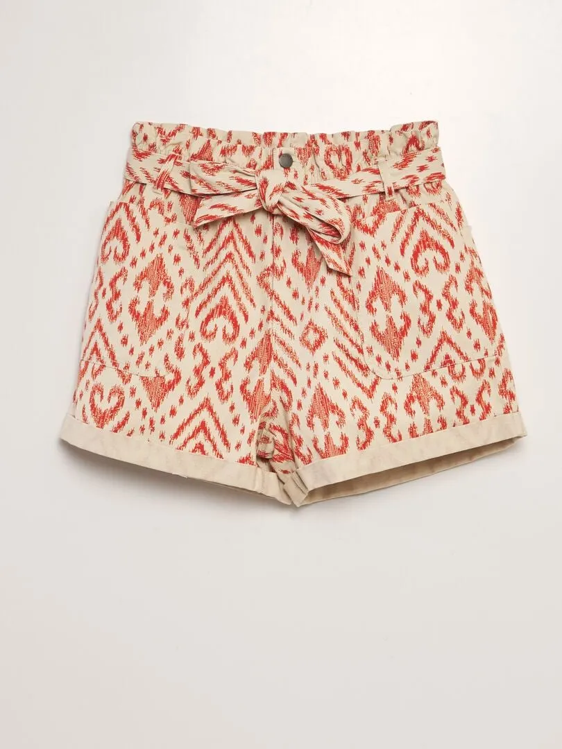 SHORT 'JDY' DE SARGA  ROJO