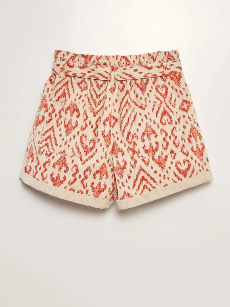 SHORT 'JDY' DE SARGA  ROJO