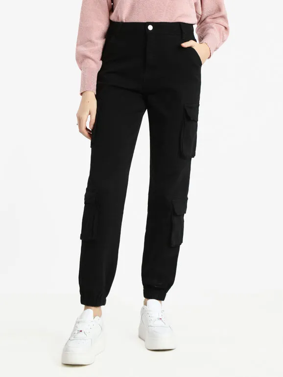 Solada Pantalón de mujer de algodón con grandes bolsillos y puños.
