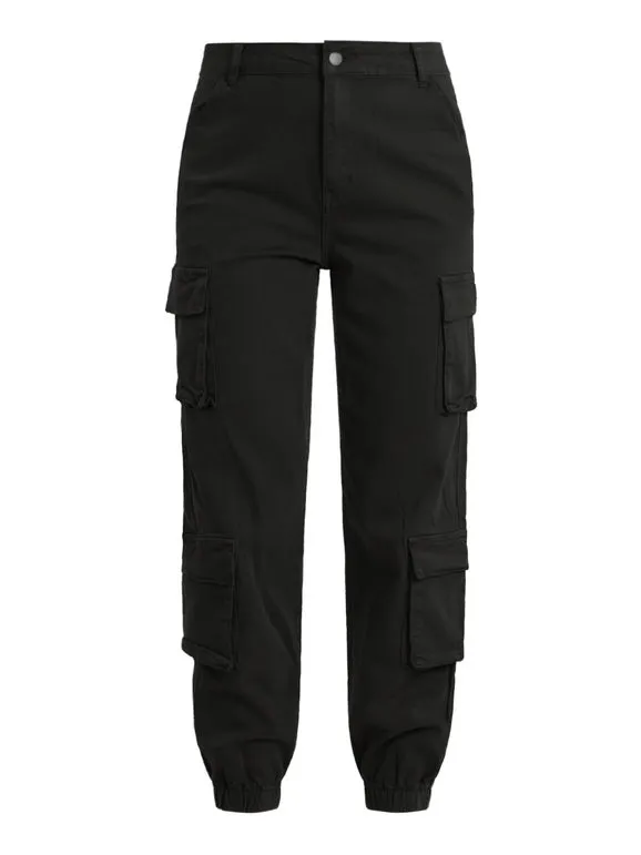 Solada Pantalón de mujer de algodón con grandes bolsillos y puños.