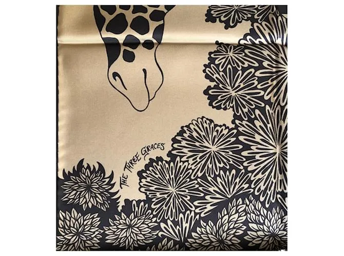 Square Hermès Las tres jirafas/Las tres gracias Beige 
