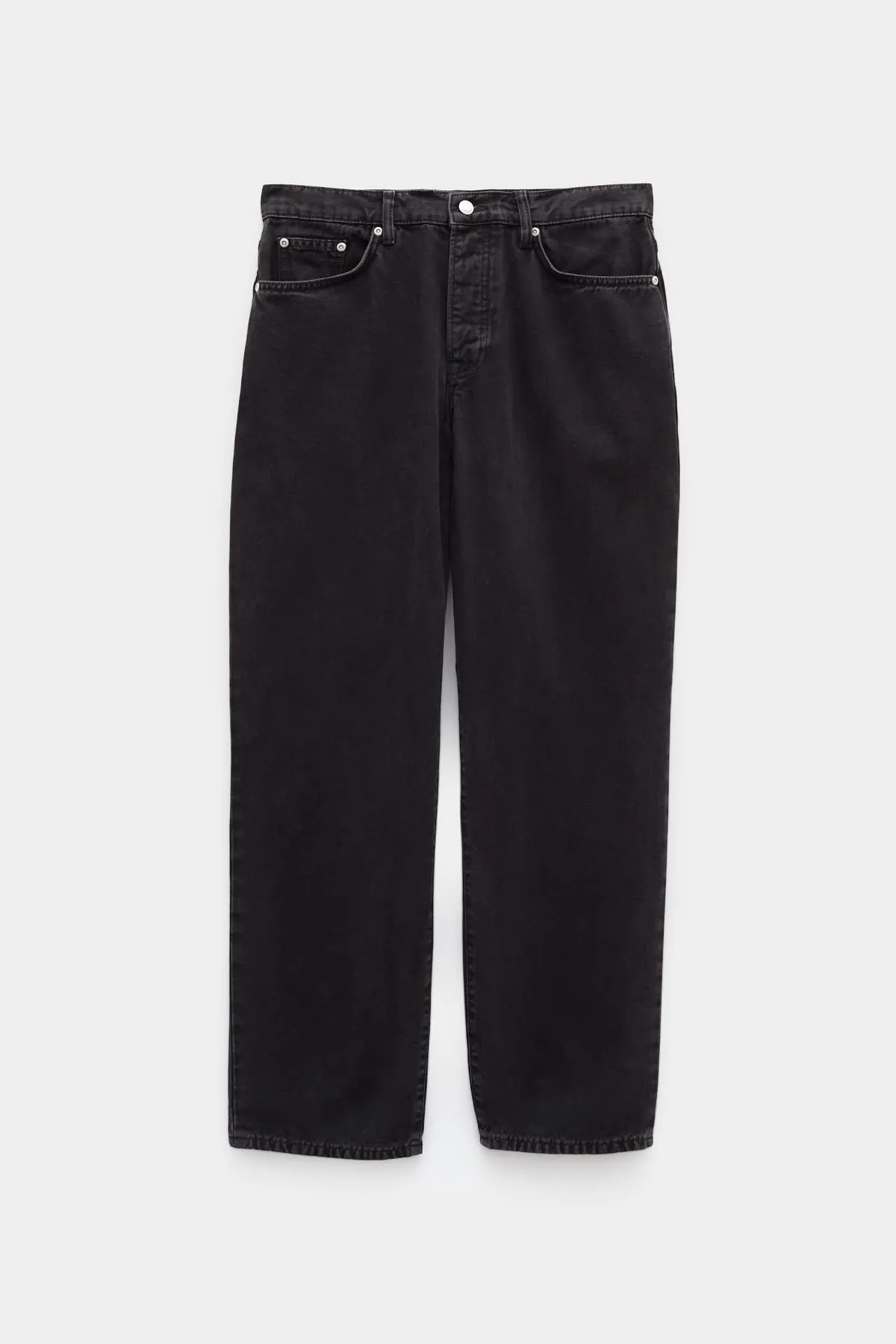 STUSSY BLACK WASHED CANVAS BIG OL JEANS