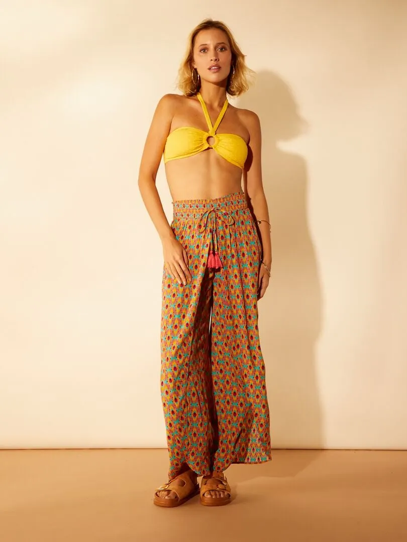 SUJETADOR DE BIKINI BANDEAU  AMARILLO