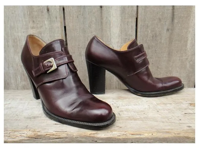 Talla de zapatos con hebilla Sergio Rossi 37 Marrón oscuro 