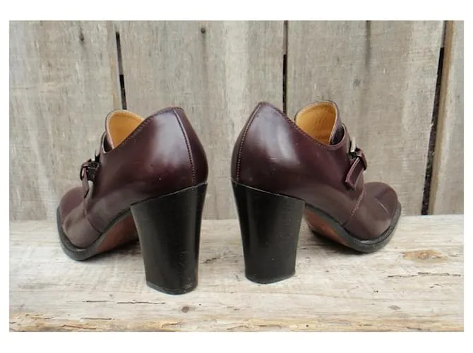 Talla de zapatos con hebilla Sergio Rossi 37 Marrón oscuro 