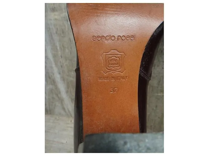 Talla de zapatos con hebilla Sergio Rossi 37 Marrón oscuro 