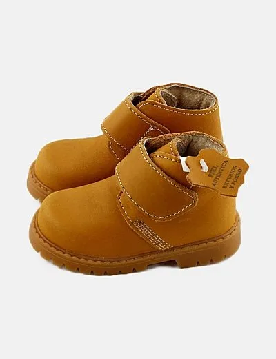 Tex Zapatos abotinados ocre con velcro