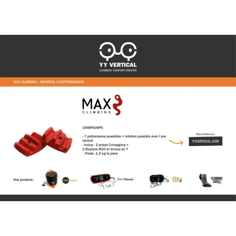Tomas de formación MAX climbing Crimpgimp (Rojo)