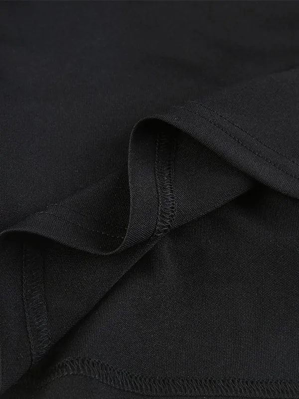 Top bandeau negro ajustado con hebilla