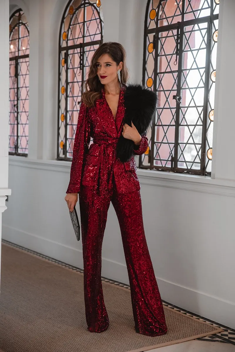 Traje chaqueta lentejuelas granate Ciudad Real