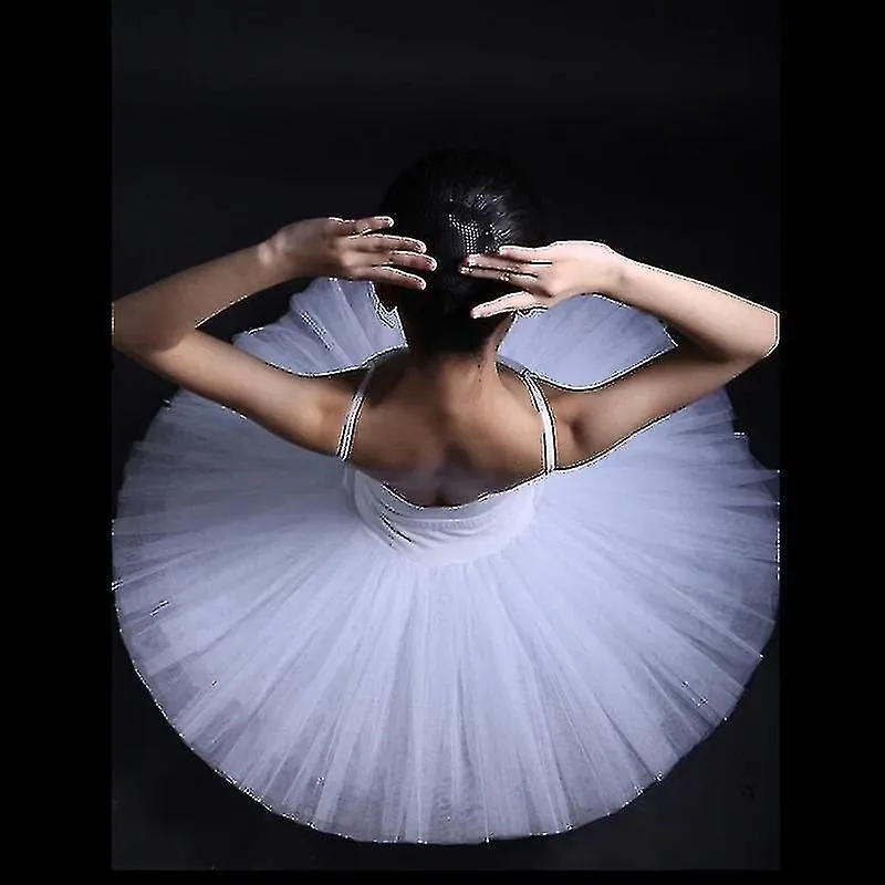 Traje de Danza de Ballet Negro Blanco Rojo de Tutú De Plato Profesional Para Mujer Tutu Ballet Ballet Adulto Da