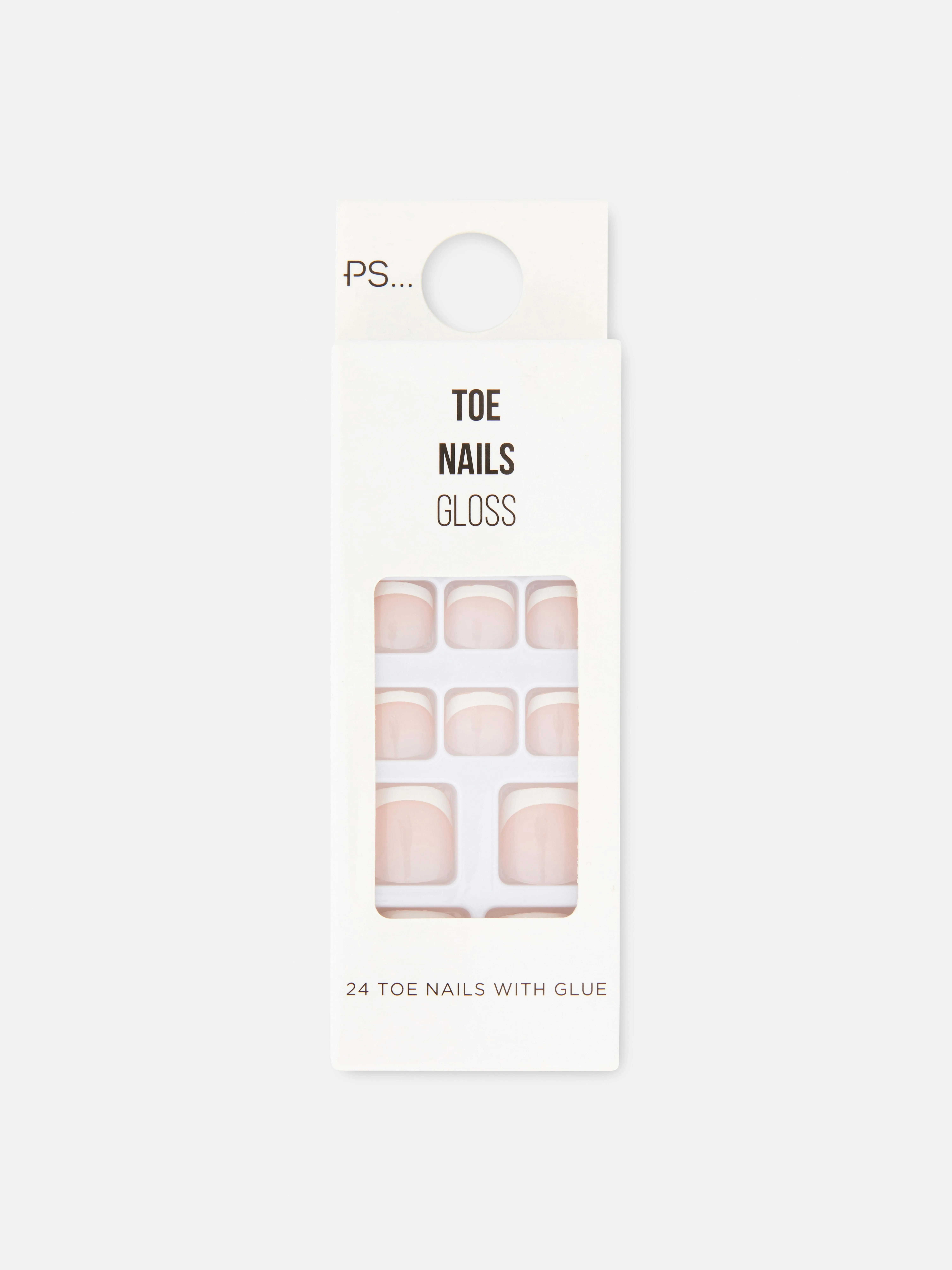 Uñas postizas brillantes para los pies de PS...