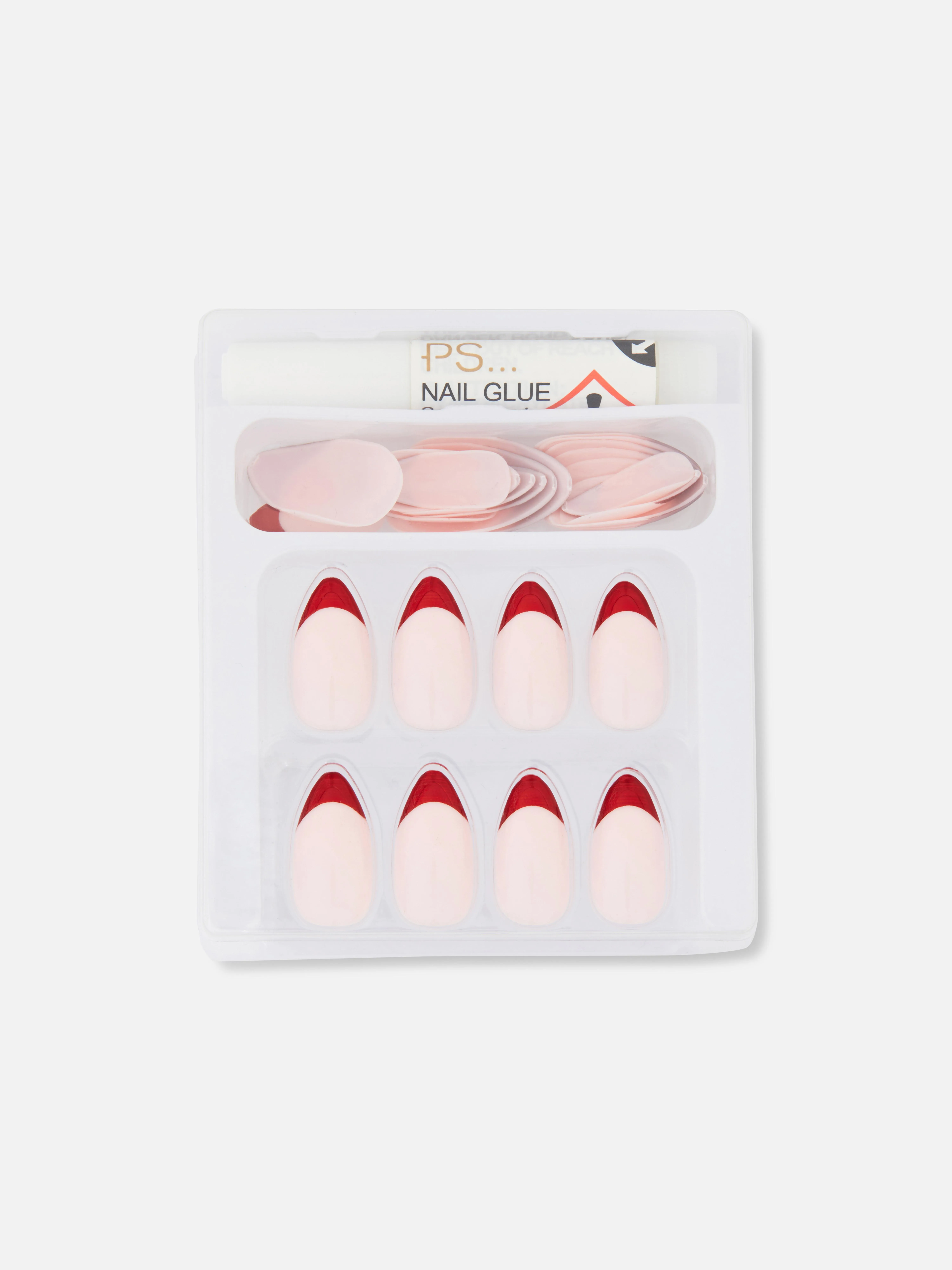 Uñas postizas puntiagudas brillantes de PS...