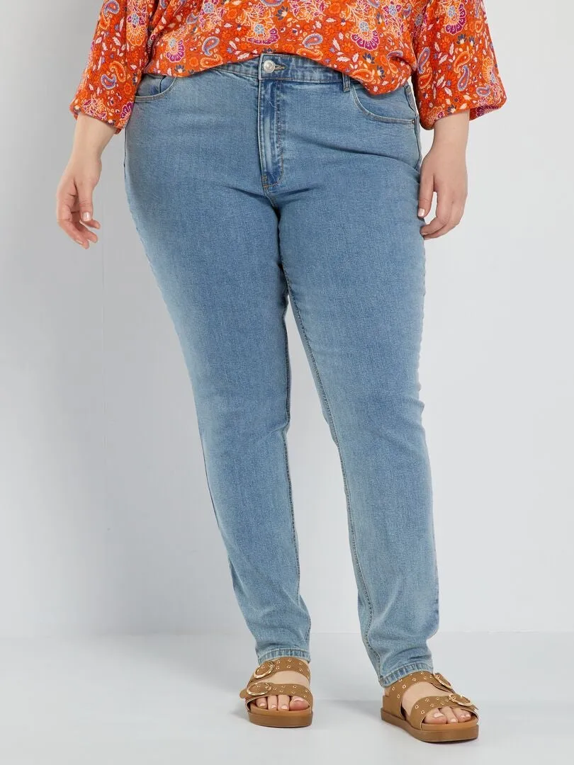 VAQUERO SLIM DE TALLE ALTO  L32  AZUL