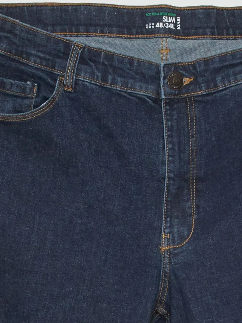 VAQUERO SLIM DE TALLE ALTO  L34  AZUL
