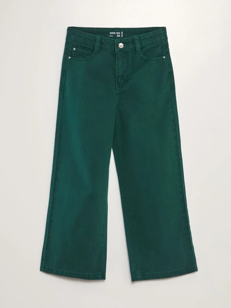 VAQUERO WIDE LEG DE TIRO ALTO  VERDE