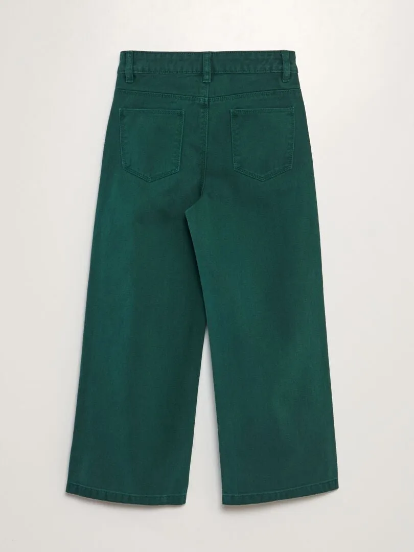 VAQUERO WIDE LEG DE TIRO ALTO  VERDE
