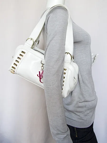 Versace Bolso Blanco Charol