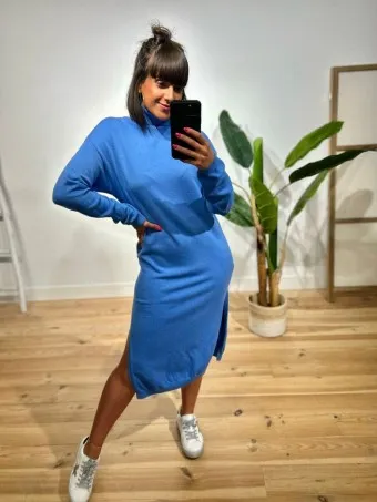 Vestido Básico Punto ANTASYRA Azul
