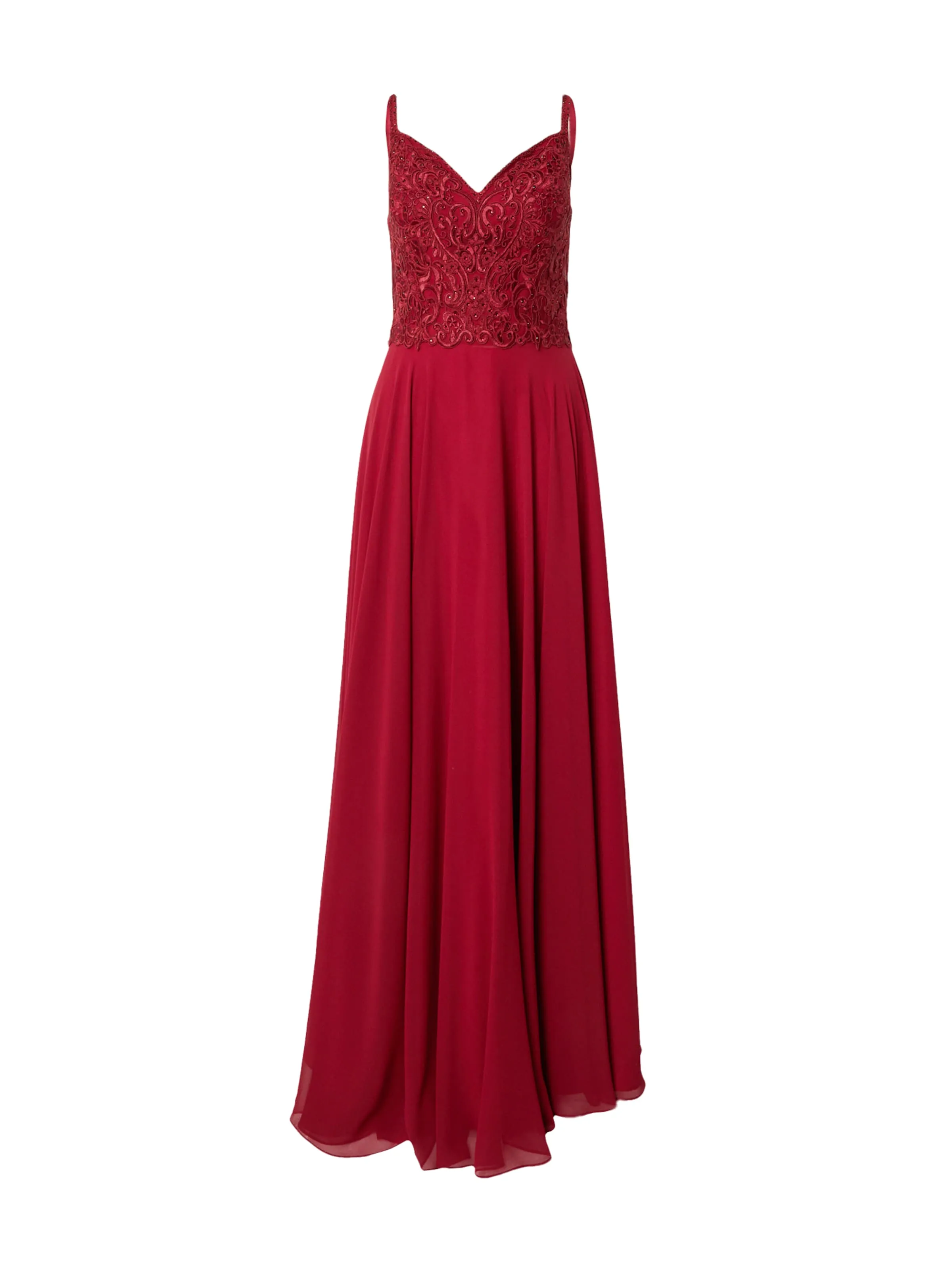 Vestido de noche mascara en Rojo Vino