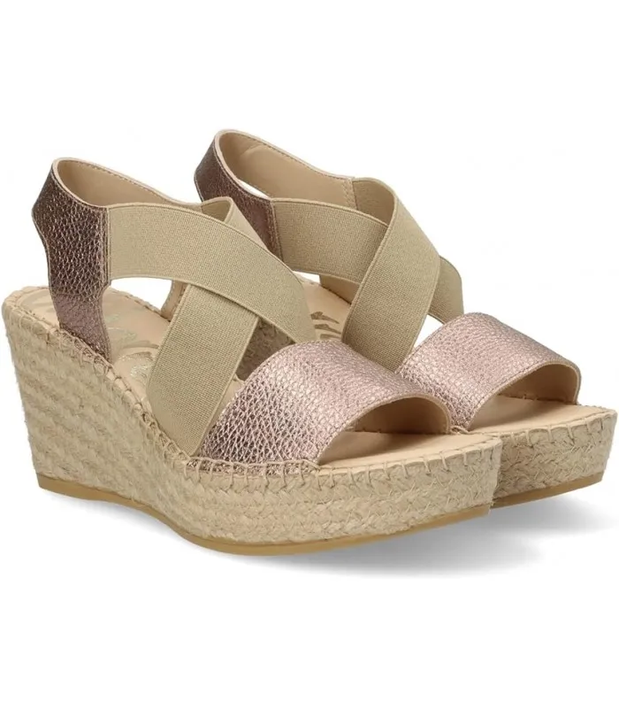 VIDORRETA Sandalia Elasticos Napa Metal Cuer