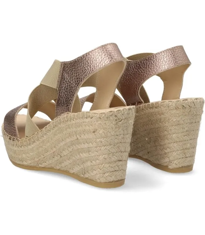VIDORRETA Sandalia Elasticos Napa Metal Cuer