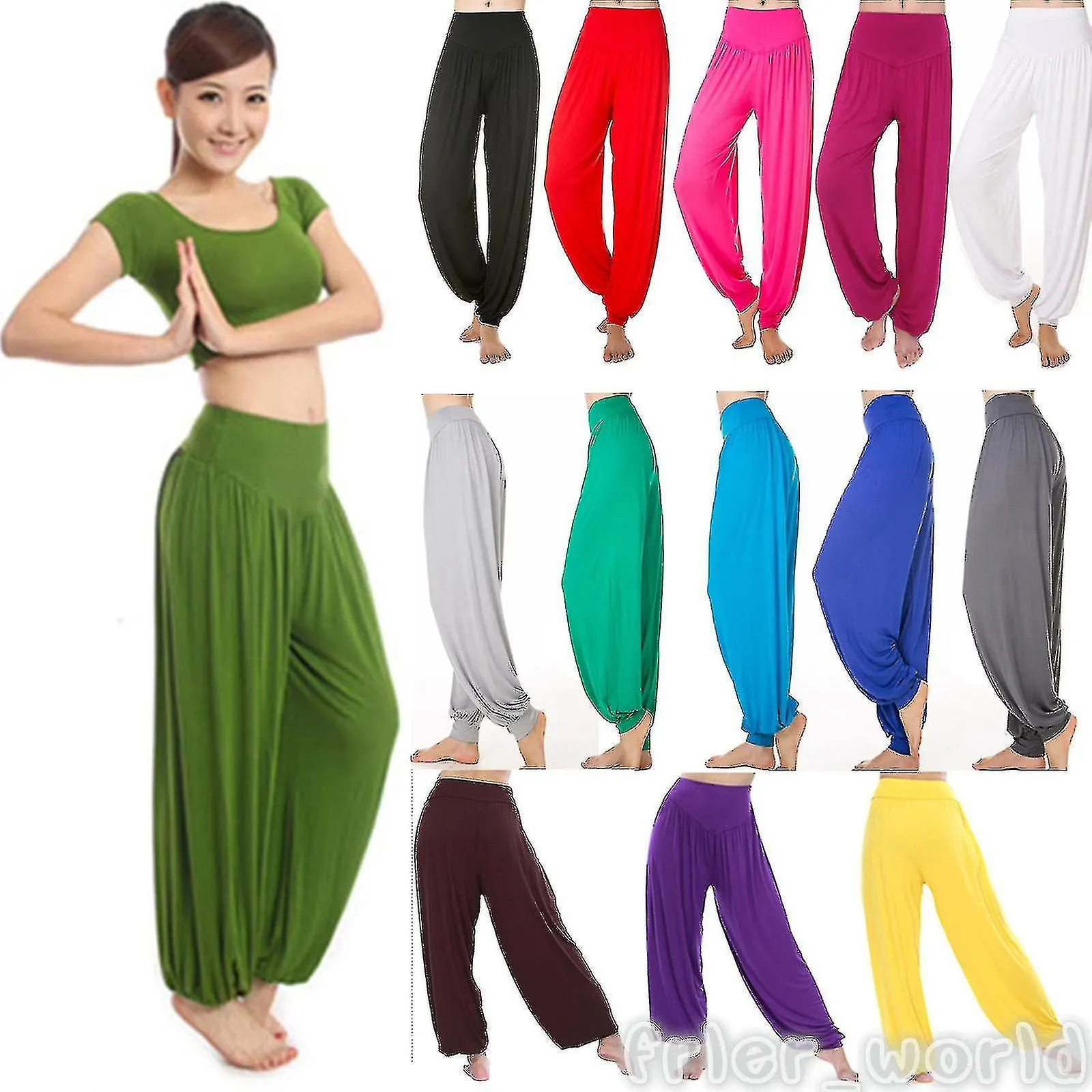 Women Yoga Harem Pants Baggy Aladdin Bloomers Trousers