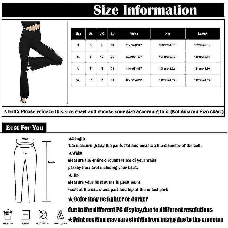 Women's Casual Bootleg Yoga Pants, High Waisted Flare Workout Pants