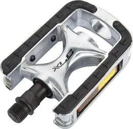 XLC PAR DE PEDALES PLANOS XLC PDC01 PLATA / NEGRO