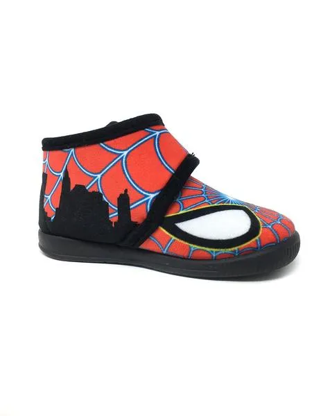 zapatilla de casa rojo / negro