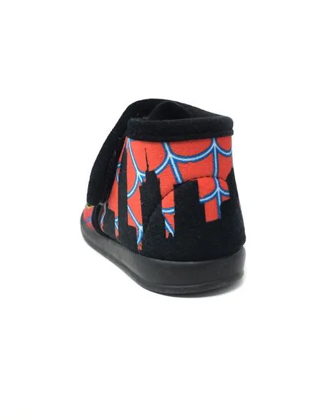 zapatilla de casa rojo / negro