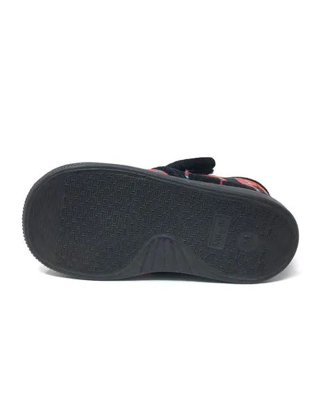 zapatilla de casa rojo / negro