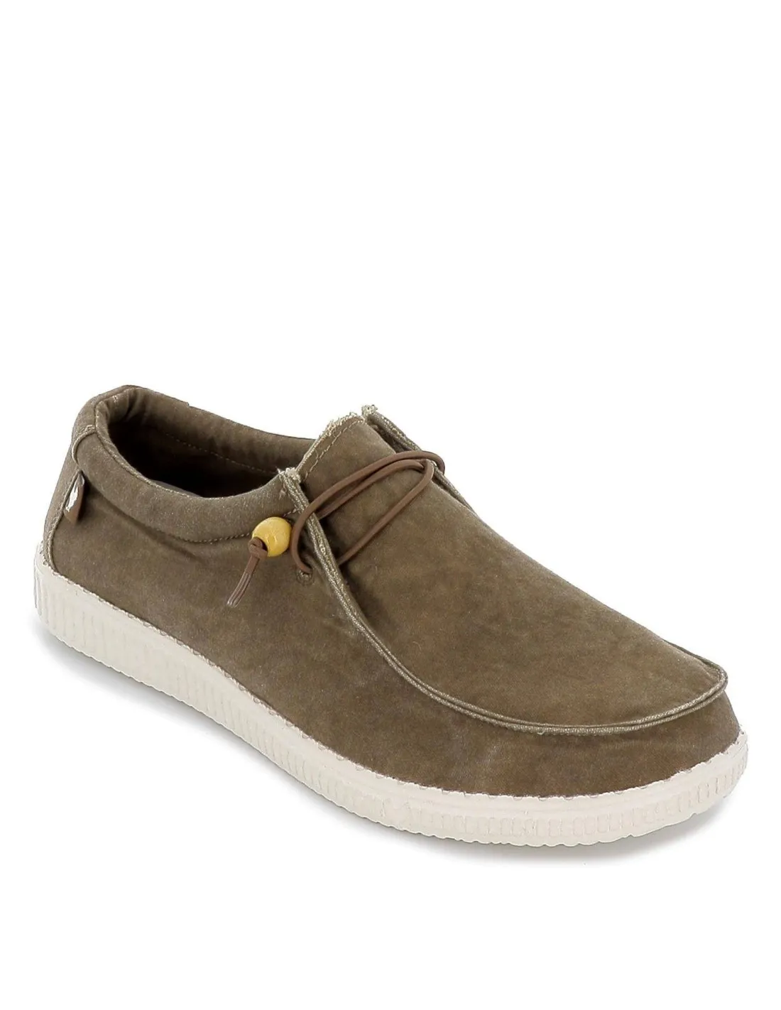 Zapatilla tipo mocasín hombre canvas verano marrón Walking Pitas