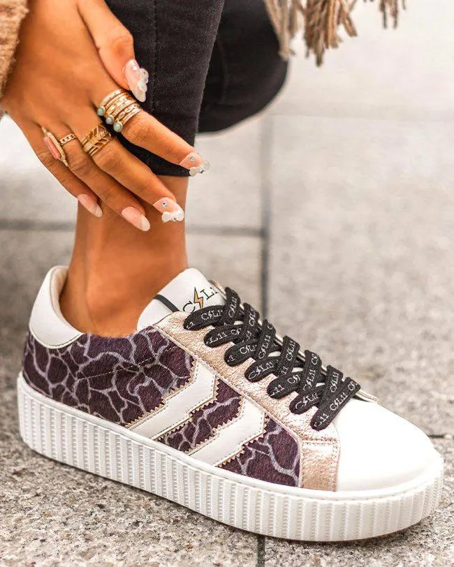 ZAPATILLAS DE PLATAFORMA DORADAS PARA MUJER CON CORDONES  CL59 GOLD