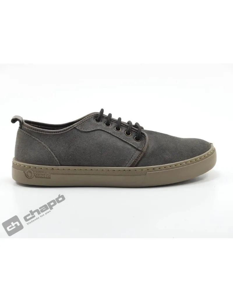 Zapatillas Deportiva Antracita Natural World 6761