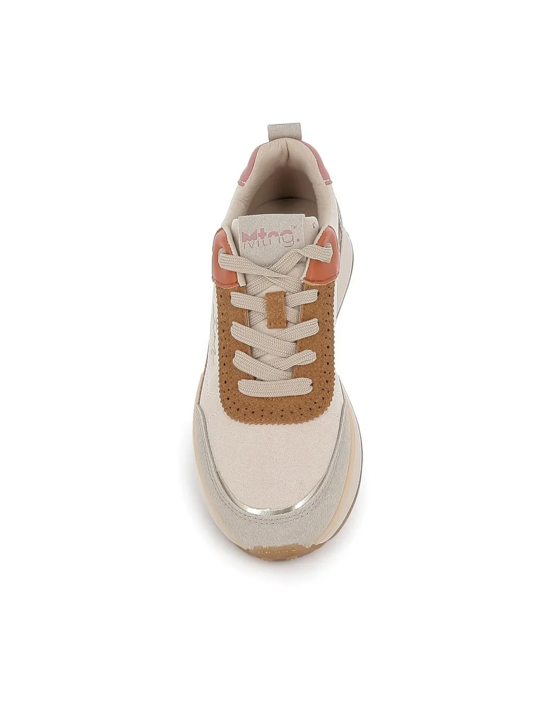 Zapatillas deportivas naranja con plataforma para mujer Mustang
