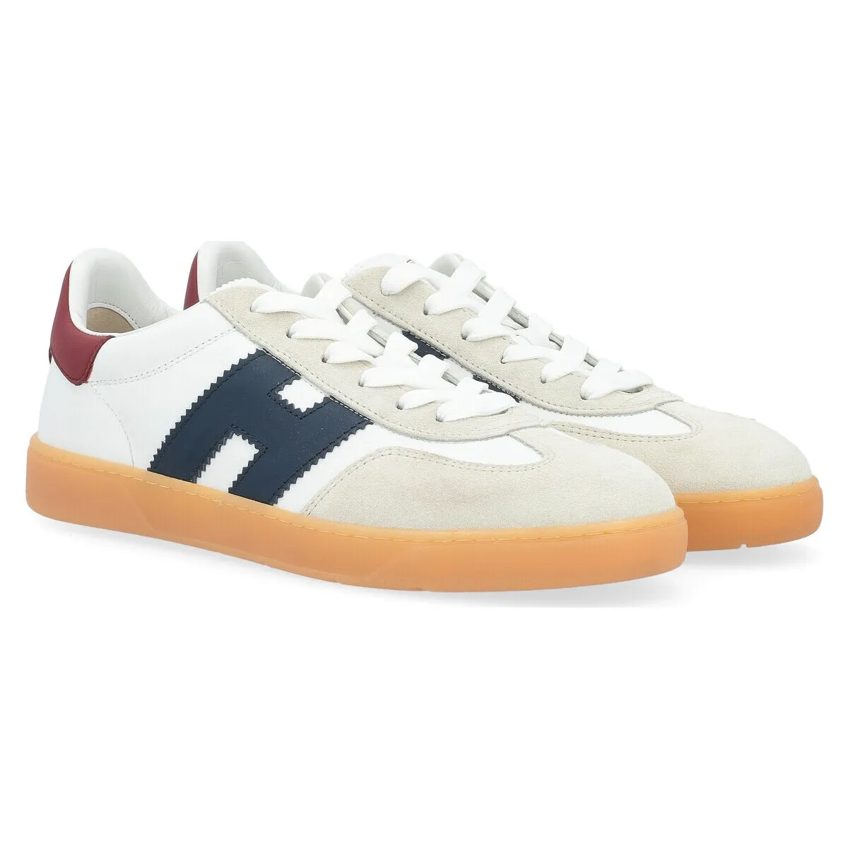 Zapatillas  Fresco en ante y cuero blanco, azul y rojo