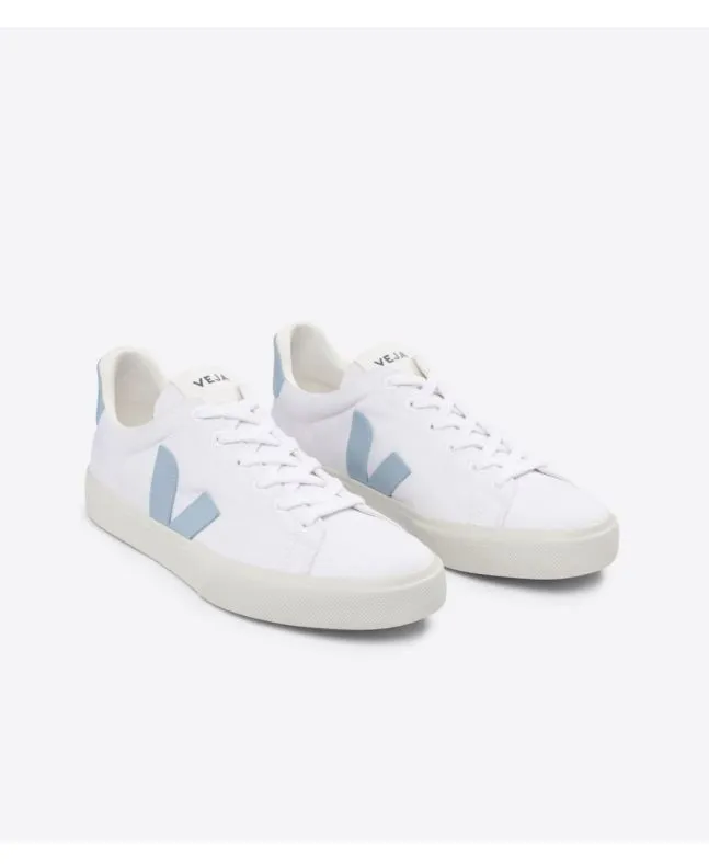 Zapatillas Veganas Veja Campo Canvas White Steel Unisex 
