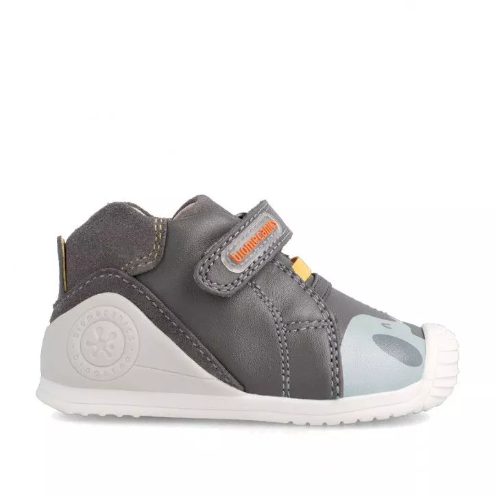 Zapatos abotinados Biomecanics grises con elefantes y globos
