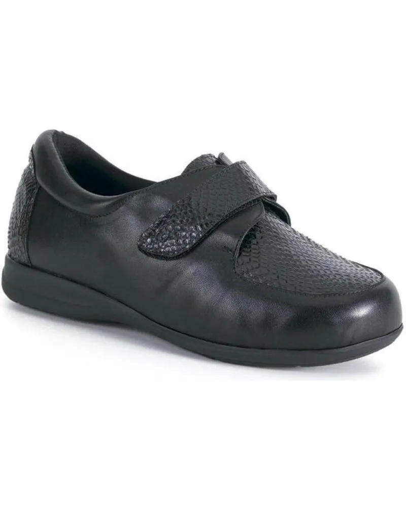 Zapatos de Mujer CALZAMEDI ZAPATOS CON VELCRO ANCHO Y COMODOS NEGRO