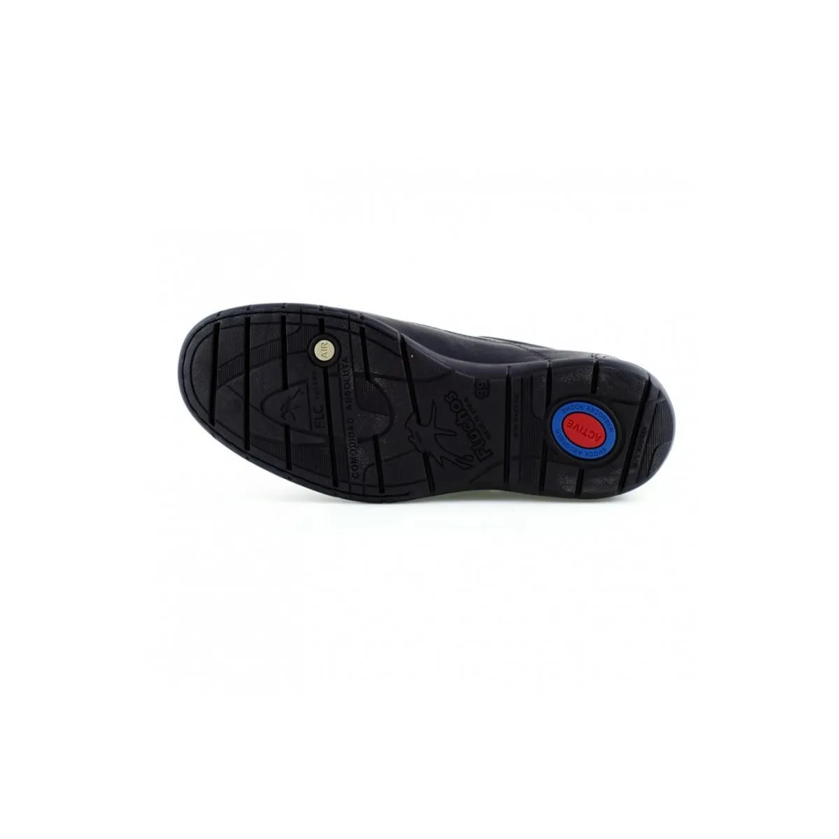 Zapatos Fluchos con Velcro Luca hombre negro F8782