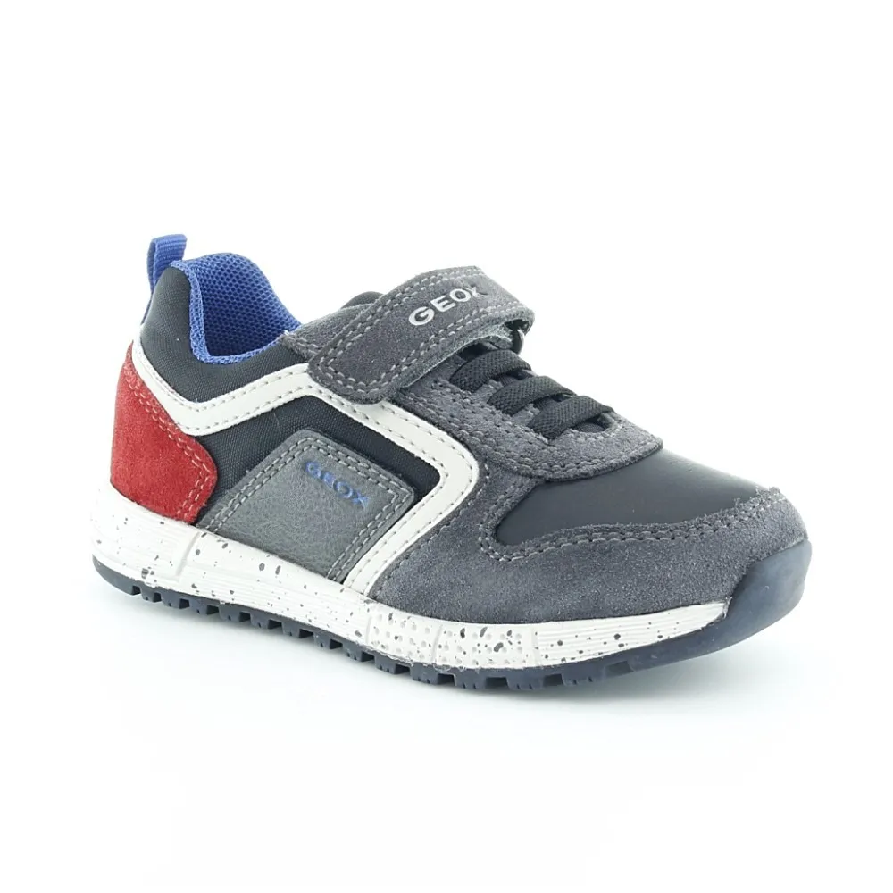 ZAPATOS GEOX ALBEN GRISROJO