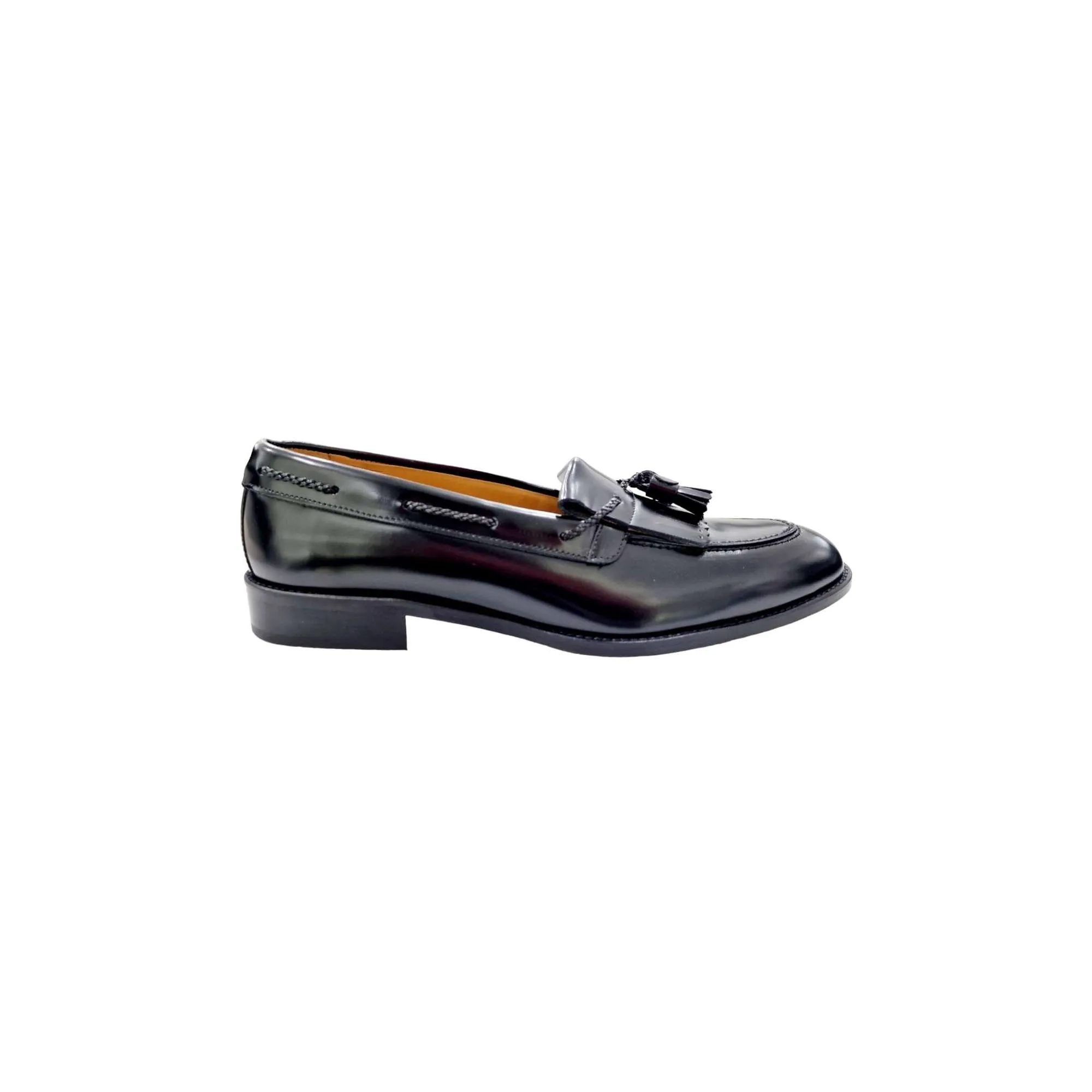 ZAPATOS HOMBRE DE VESTIR CON FLECO Y BORLAS NEGRO NEGRO