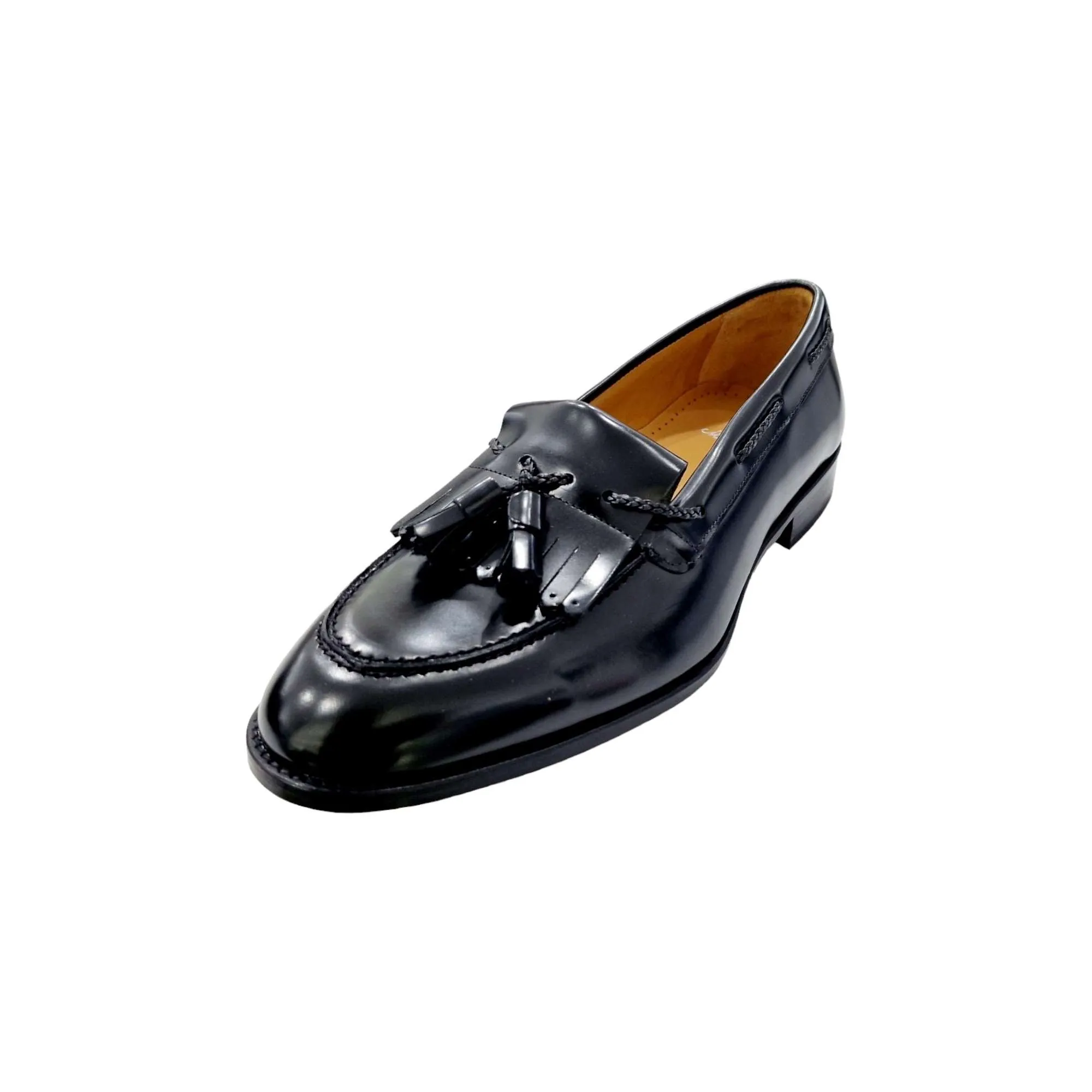 ZAPATOS HOMBRE DE VESTIR CON FLECO Y BORLAS NEGRO NEGRO