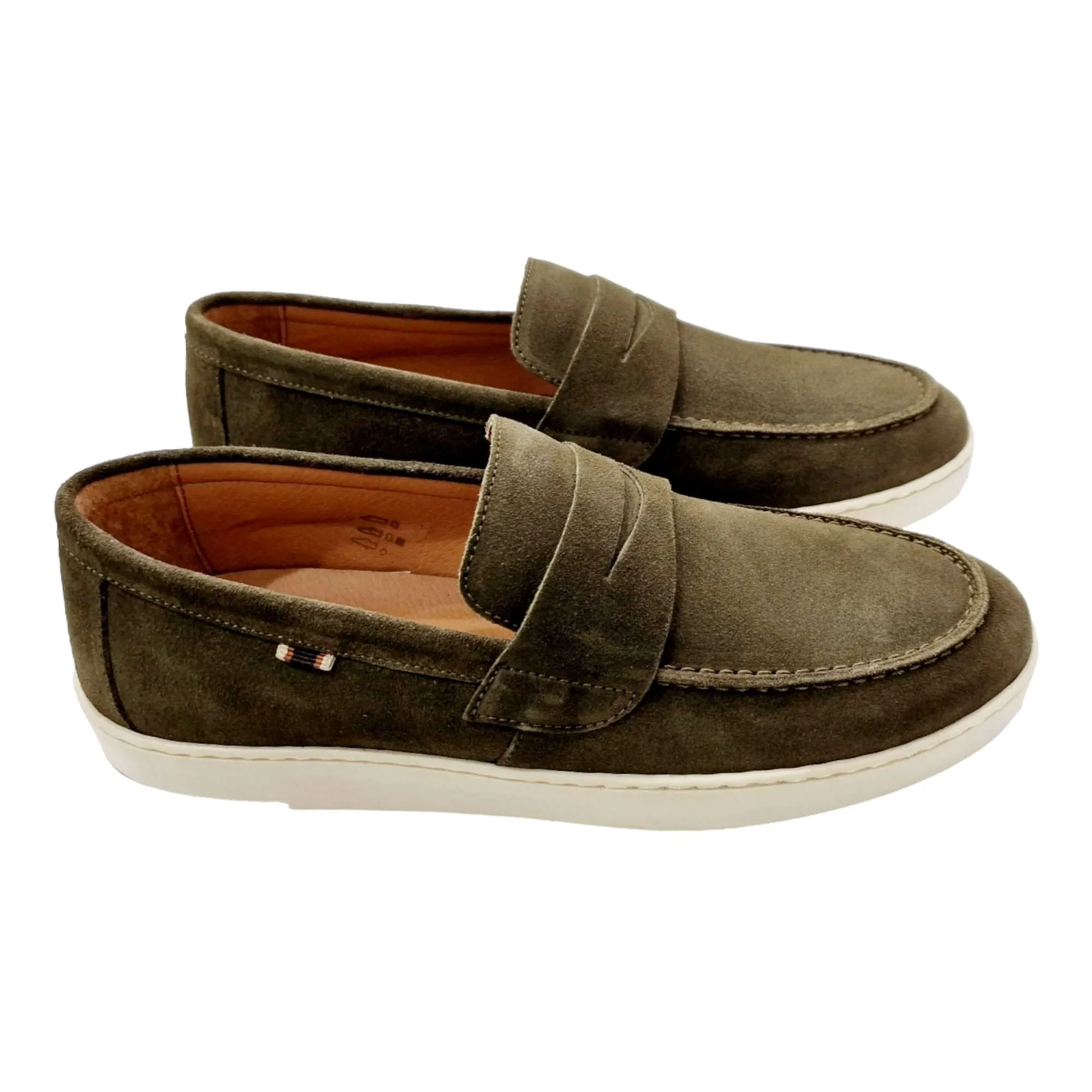 ZAPATOS MOCASÍN HOMBRE PIEL SUELA CASCO KAKI