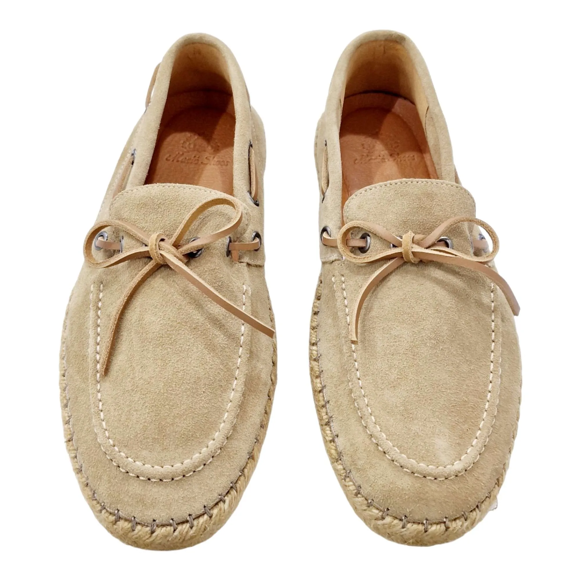 ZAPATOS MOCASÍN HOMBRE SUELA YUTE CORDÓN NÁUTICO BEIG BEIGE