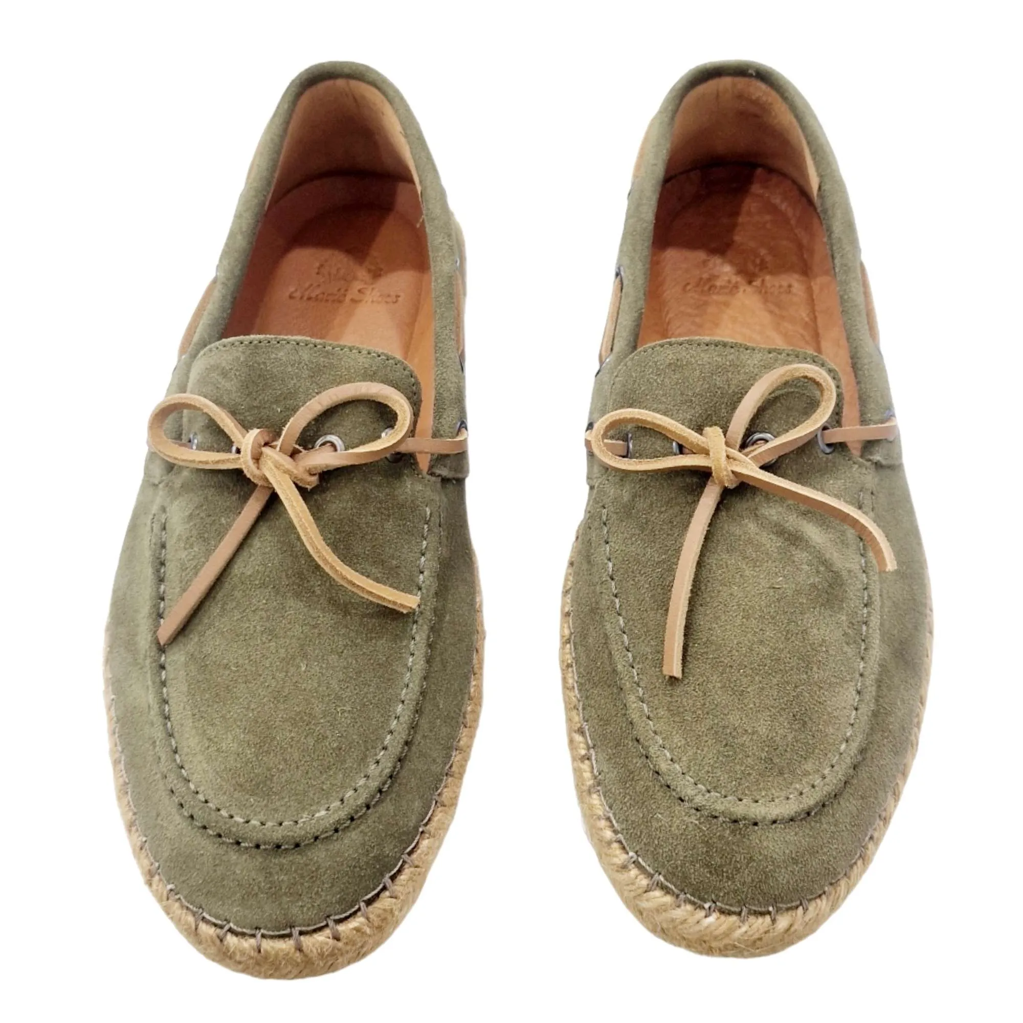ZAPATOS MOCASÍN HOMBRE SUELA YUTE CORDÓN NÁUTICO KAKI
