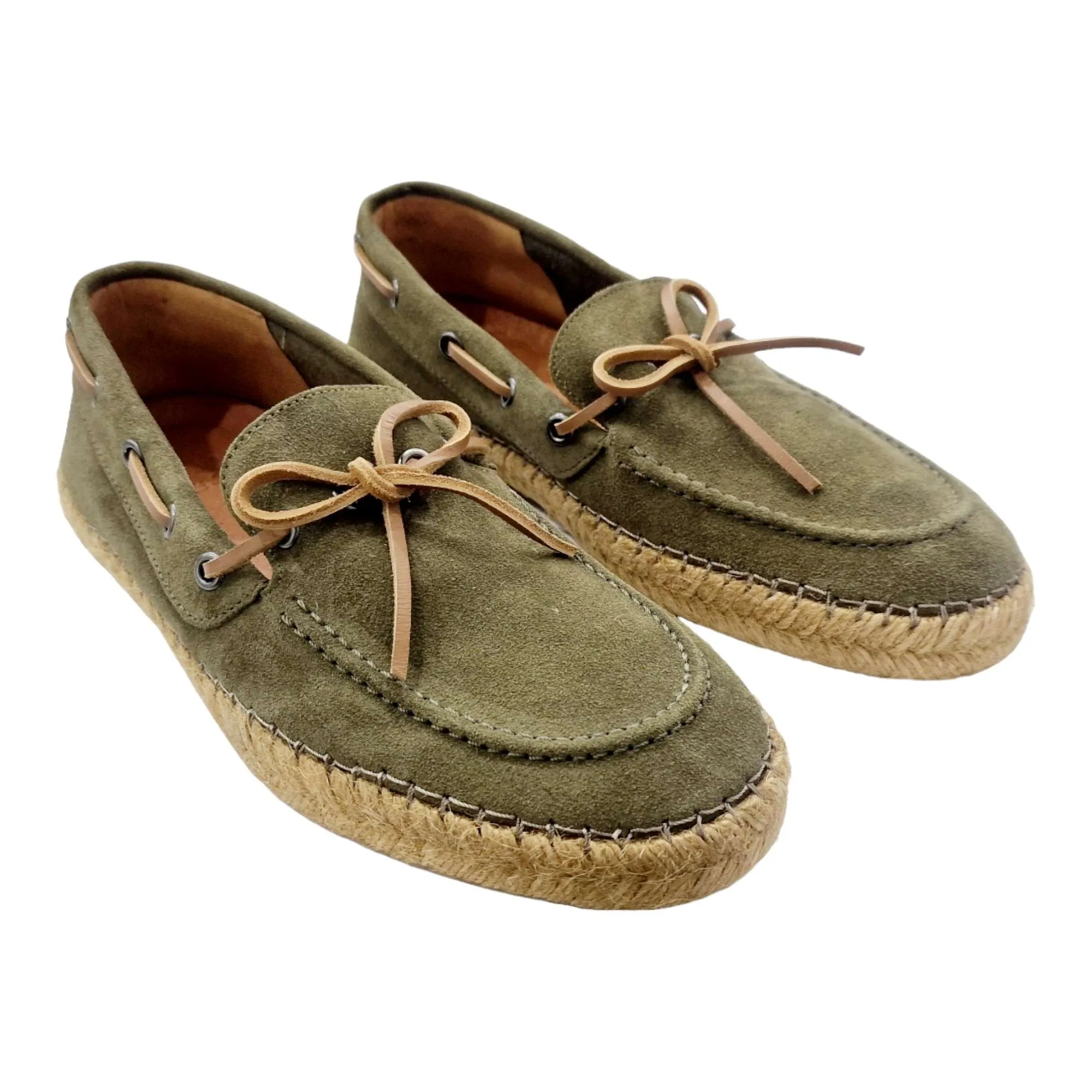 ZAPATOS MOCASÍN HOMBRE SUELA YUTE CORDÓN NÁUTICO KAKI